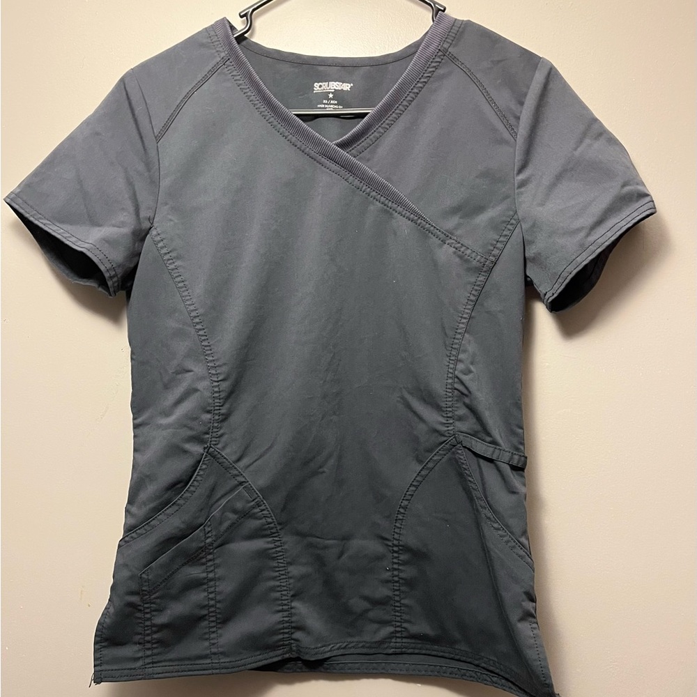 Gray Women's Scrub Top